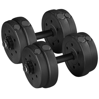 33Lb Adjustable Dumbbell Set for Home Gym, Black