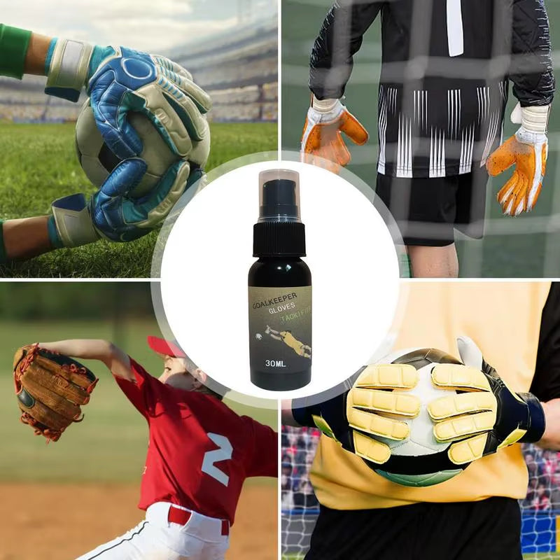 Football Gloves Spray 30Ml Goalkeeper Tackifier Non-Slip Gloves Cleaning Agent Football Grip Spray for Enhanced Sticky 1 Fl Oz