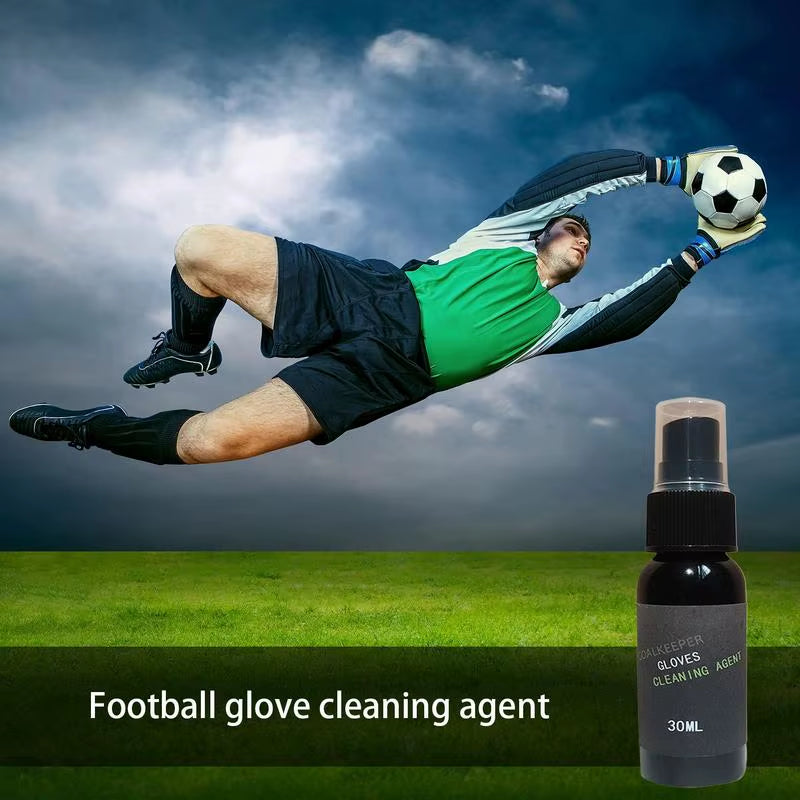 Football Gloves Spray 30Ml Goalkeeper Tackifier Non-Slip Gloves Cleaning Agent Football Grip Spray for Enhanced Sticky 1 Fl Oz